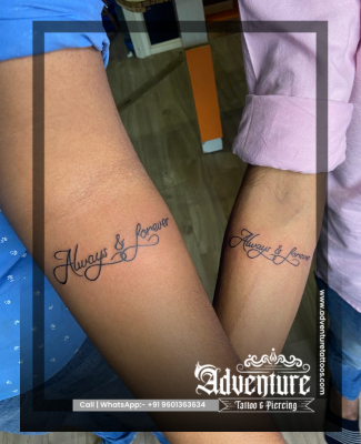 Couple tattoo design Adventure Tattoo Ahmedabad